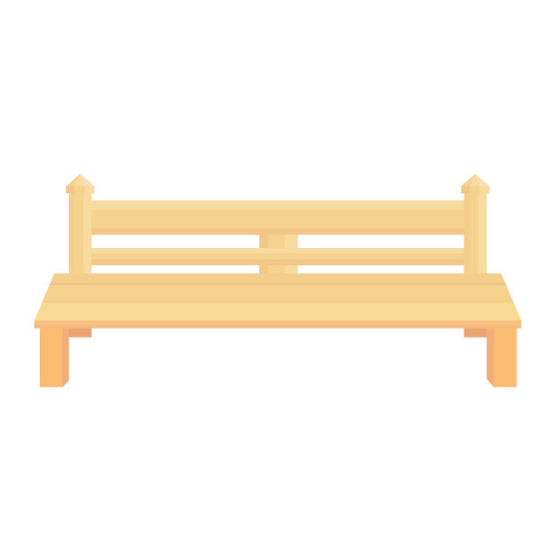 花园木椅设计概念图片下载