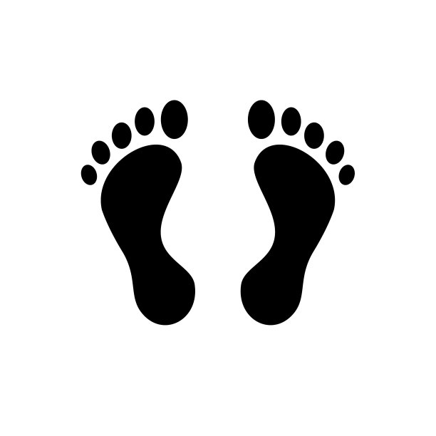 足印图标光脚图片下载