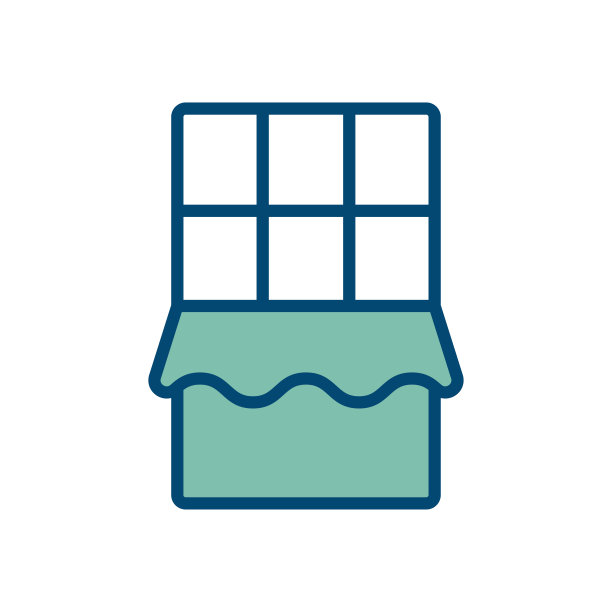 巧克力图标矢量设计模板在白色背景图片下载