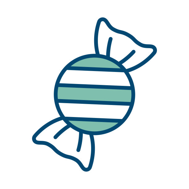 糖果图标矢量设计模板在白色背景图片下载