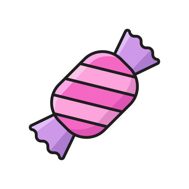 糖果图标矢量设计模板在白色背景图片下载