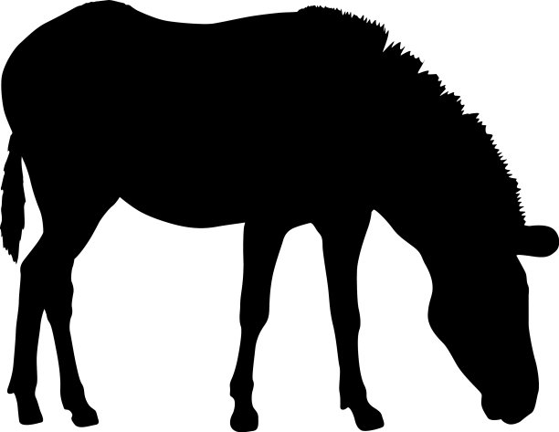 白色背景上的非洲斑马剪影图片下载