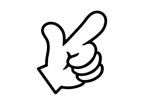 检查点图标指向手，手势矢量说明图片下载