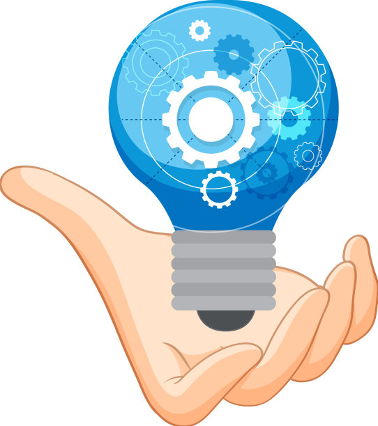齿轮内灯泡图标设计图片下载