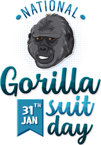国家大猩猩套装日的横幅图片下载