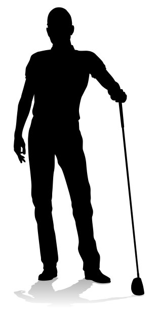高尔夫运动人物剪影图片下载