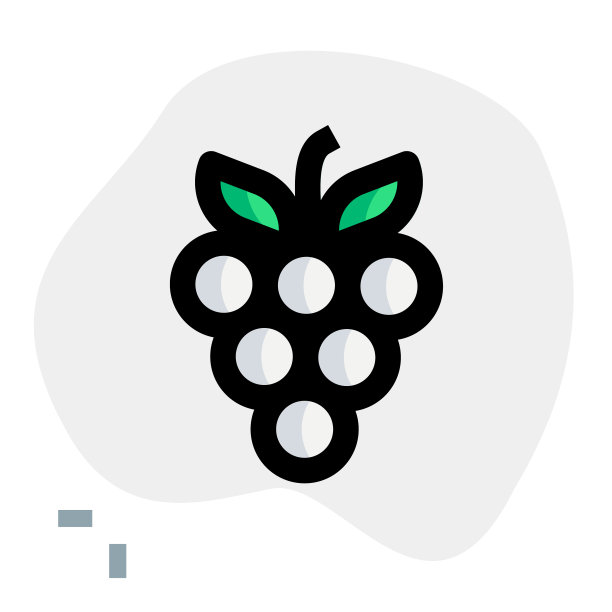 一串带叶子的多汁葡萄图片下载