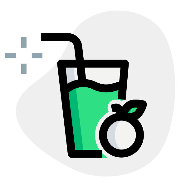 一杯新鲜橙汁加吸管图片下载