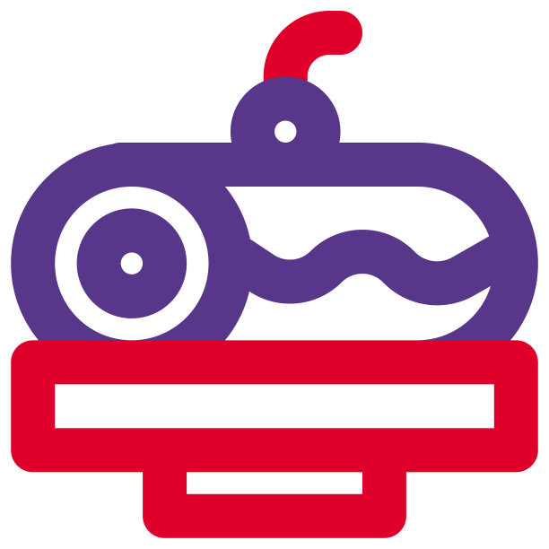 装饰的瑞士卷蛋糕，装在托盘里图片下载