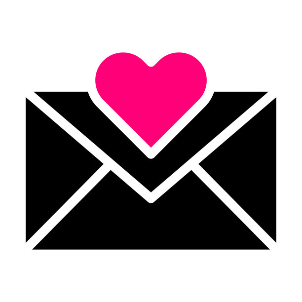 按摩图标纯黑粉色风格的情人图片下载