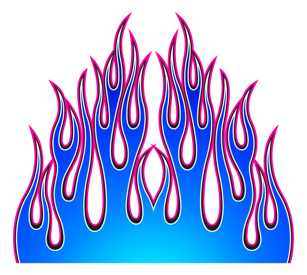 速度火焰电动跑车贴花乙烯贴纸。赛车部落火火焰矢量艺术图形。汽车顶盖、引擎盖、引擎盖等车辆装饰。图片下载