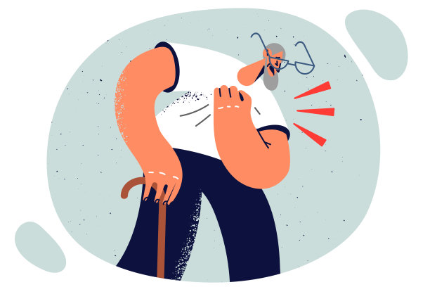 一名老年病人在心血管疾病发作时心脏病发作，需要医生急救图片下载