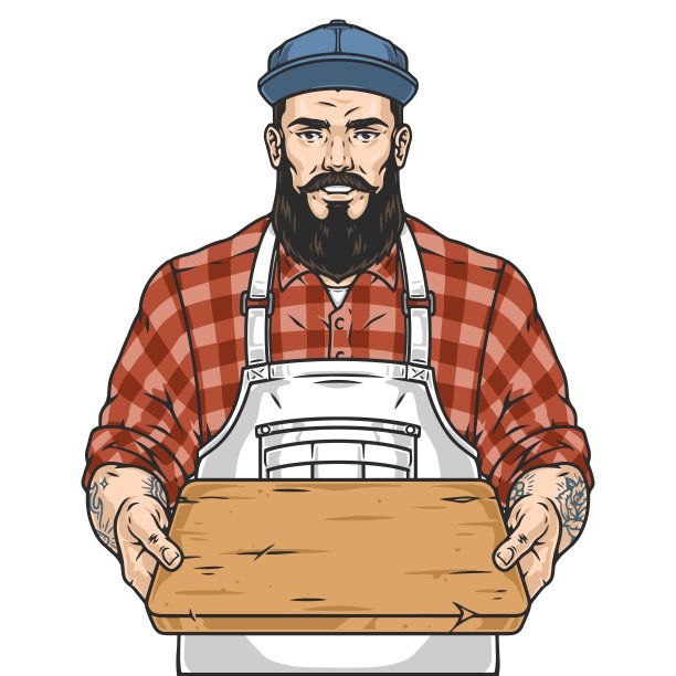 厨师用托盘彩色会徽图片下载