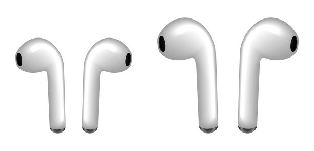 现实的立体声耳机孤立在白色背景图片下载