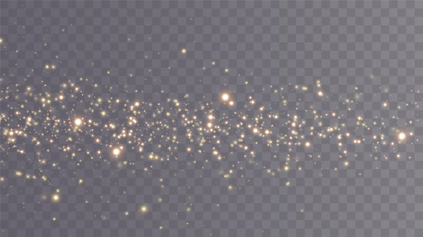 圣诞节的背景。粉尘轻。神奇闪亮的金粉。细而有光泽的尘埃散斑颗粒轻微脱落。奇妙的微光效果。矢量插画家。图片下载