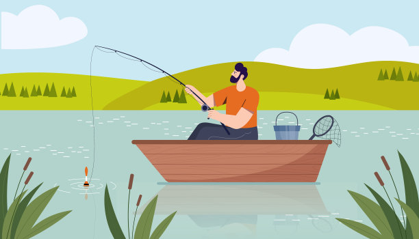 在船上捕鱼图片下载