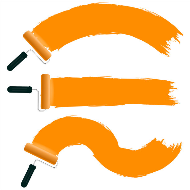 一套带油漆的滚筒刷图片下载