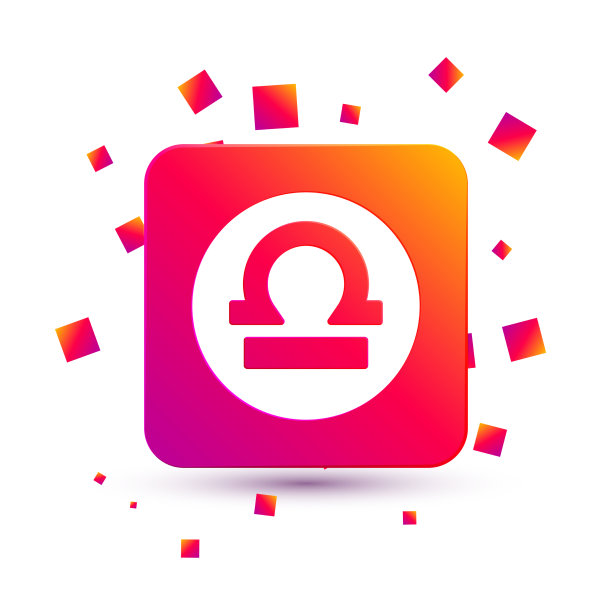 白色天秤座的星座图标孤立于白色之上图片下载