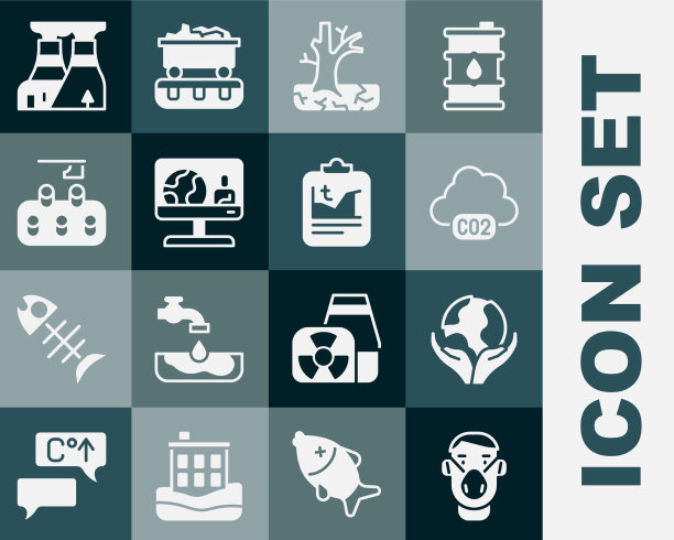 戴上防护面具，手握泥土图片下载