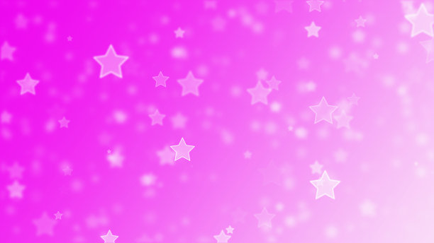 粉红色背景上随机落下的白色星星。图片下载