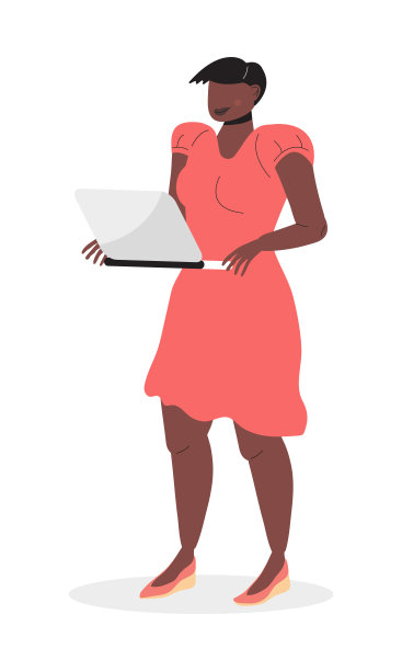 自由职业者使用笔记本电脑与客户合作。数字游牧概念矢量在时尚的平面风格。在世界任何地方远程工作的概念。图片下载