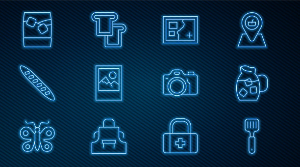 设置线锅铲壶玻璃与水折叠地图图片下载