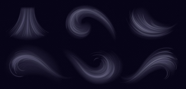 风影响空气烟雾或白色雾流图片下载