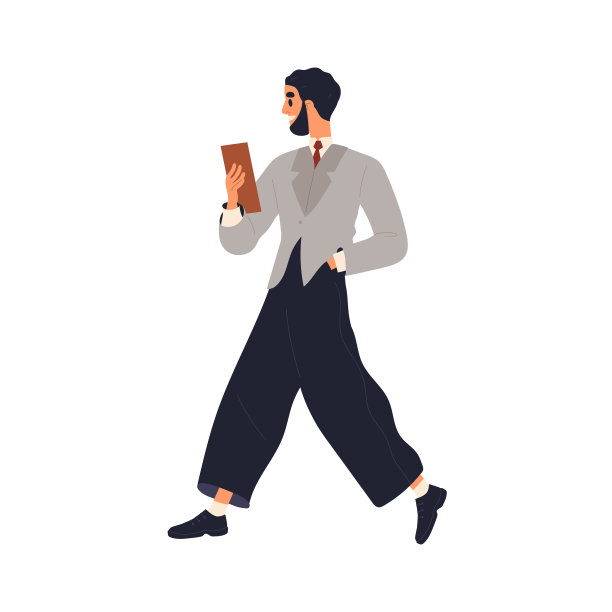西装革履的商人带着商业文件图片下载