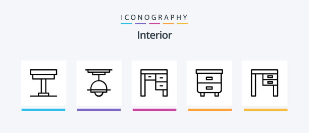 内线5图标包，包括嵌入式灯图片下载