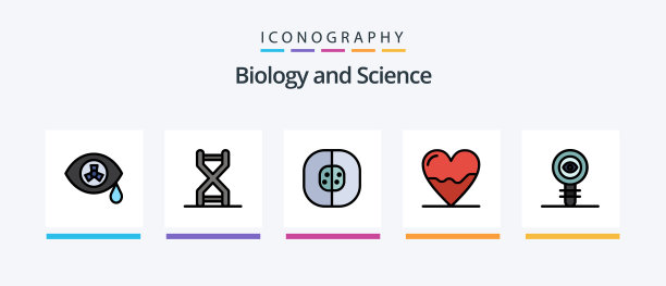 生物线填充了5个图标包，包括爱图片下载