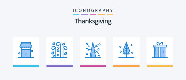 感谢蓝色5图标包包括礼品图片下载