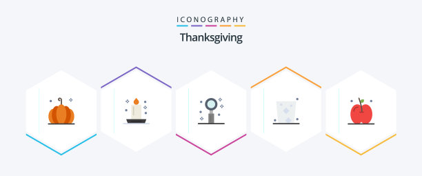 感谢给予25个平面图标包，包括玻璃图片下载