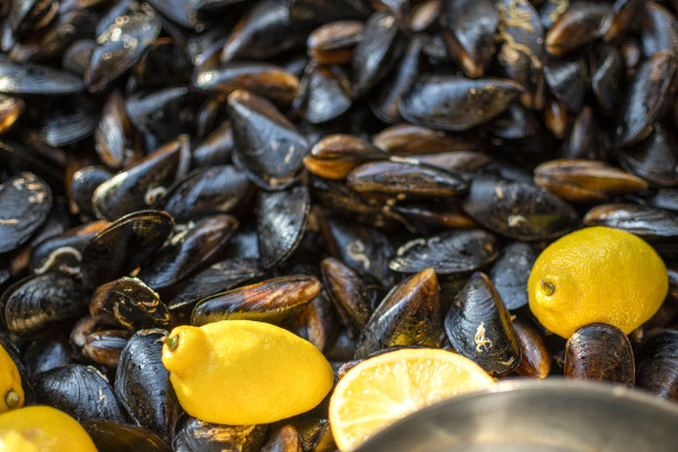 塞贻贝。Midye Dolma是一种地中海美食。土耳其贝西克塔斯和米诺努的海鲜。在土耳其伊斯坦布尔，这是一种很受欢迎的传统食物图片下载