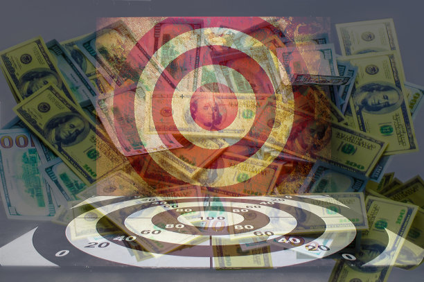 抽象背景与一组钞票图片下载