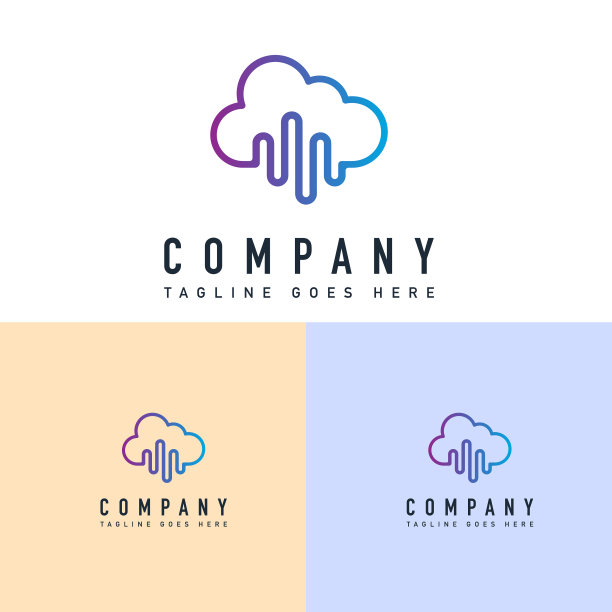 云技术标志设计模板图片下载