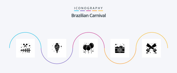 巴西狂欢节象形文字5图标包包括图片下载