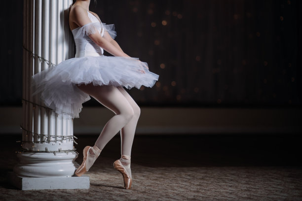 芭蕾舞演员，芭蕾舞裙，腿，脚和芭蕾舞鞋图片下载