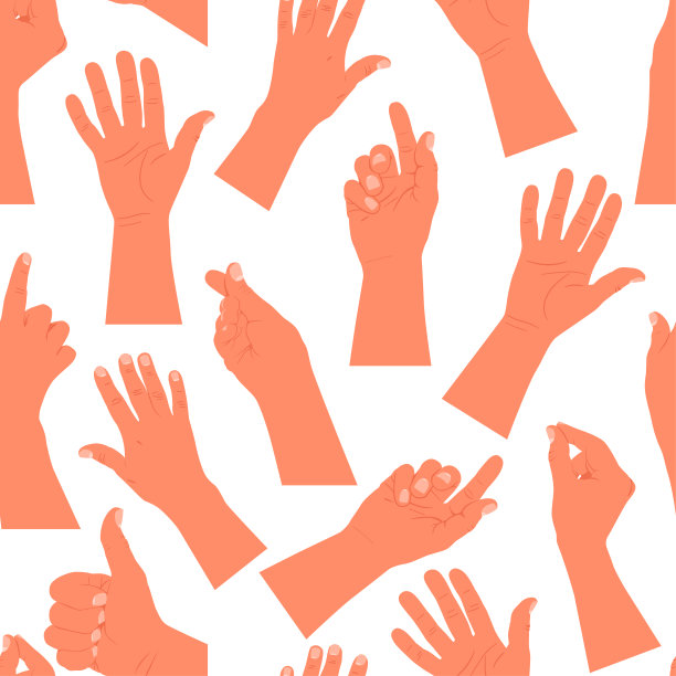 手矢量卡通无缝模式背景壁纸，包装，包装，和背景。图片下载