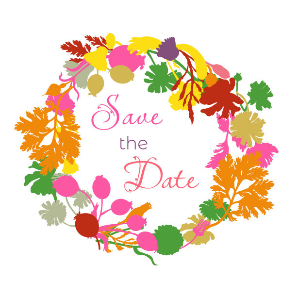 孤立的花环与手绘花园花卉图片下载