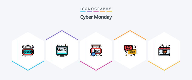 网络星期一25填充线图标包包括图片下载