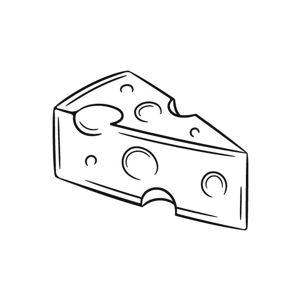 奶酪草图。手绘的农场食品插图。图片下载