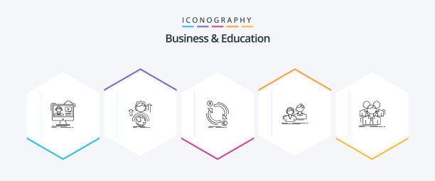 商业和教育25线图标包图片下载