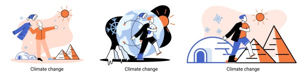 改变气候。大自然生物多样性地球母亲。气候变化和拯救地球的隐喻，世界环境日图片下载
