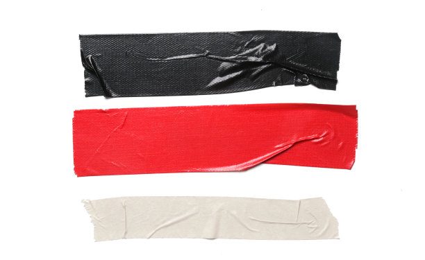 一套通用乙烯基胶带隔离在白色图片下载