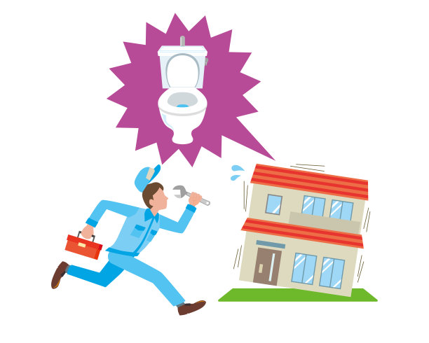 一个因厕所问题而匆忙的工人图片下载