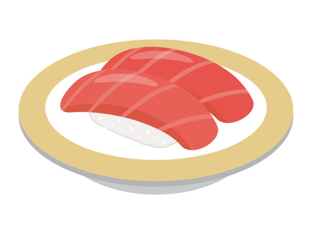 金枪鱼寿司的矢量插图图片下载