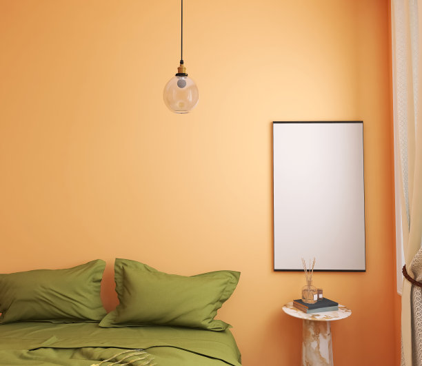 卧室室内设计3d渲染，3d插画图片下载