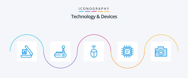 设备蓝色5图标包，包括照片wifi图片下载