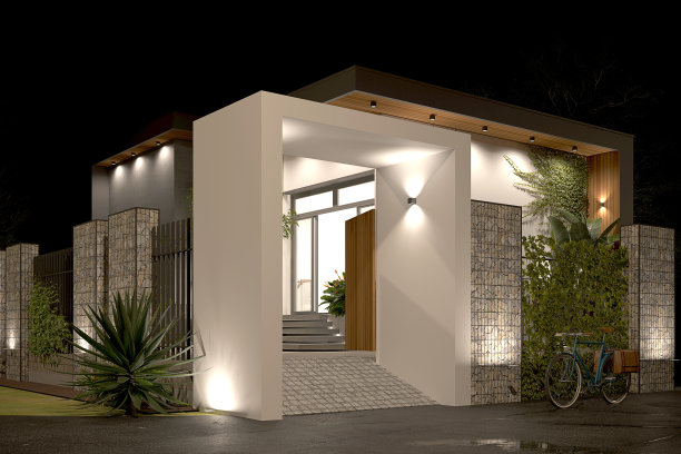 豪宅和别墅外观，3d渲染。图片下载