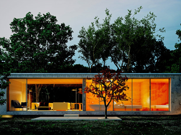 豪宅和别墅外观，3d渲染。图片下载